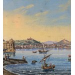 ANONIMO, 17 paintings grouped on a single sheet depicting places in Naples