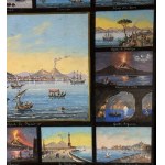 ANONIMO, 17 paintings grouped on a single sheet depicting places in Naples