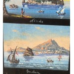 ANONIMO, 17 paintings grouped on a single sheet depicting places in Naples