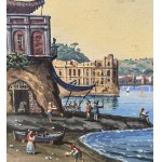 ANONIMO, 17 paintings grouped on a single sheet depicting places in Naples