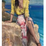 ANONIMO, Young woman by the sea