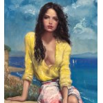 ANONIMO, Young woman by the sea