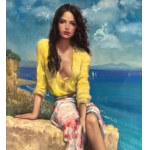 ANONIMO, Young woman by the sea