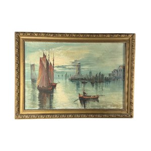 Stecchi, Seascape with Lighthouse - Stecchi