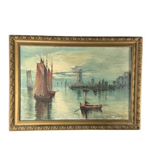 Stecchi, Seascape with Lighthouse - Stecchi