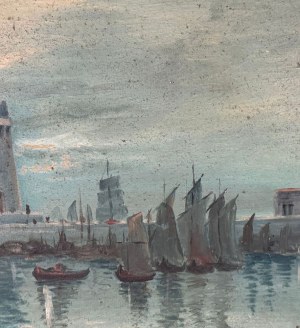 Stecchi, Seascape with Lighthouse - Stecchi