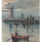 Stecchi, Seascape with Lighthouse - Stecchi