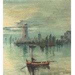 Stecchi, Seascape with Lighthouse - Stecchi