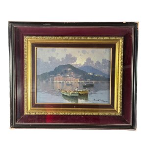 FORTUNATO FONTANA, Seascape with Boats - FORTUNATO FONTANA