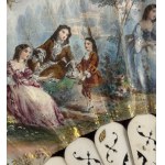 Neoclassical figure fan in display case