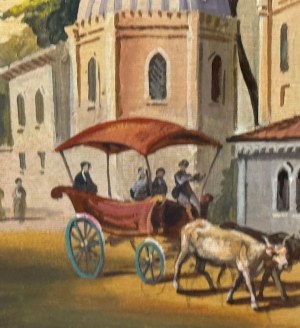UNIDENTIFIED SIGNATURE, Street scene with figures in Istanbul