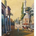 UNIDENTIFIED SIGNATURE, Street scene with figures in Istanbul