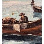 UNIDENTIFIED SIGNATURE, Fishermen in a boat