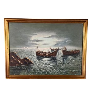 UNIDENTIFIED SIGNATURE, Fishermen in a boat