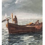 UNIDENTIFIED SIGNATURE, Fishermen in a boat
