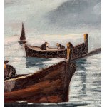 UNIDENTIFIED SIGNATURE, Fishermen in a boat