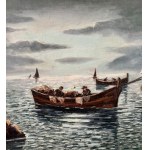 UNIDENTIFIED SIGNATURE, Fishermen in a boat