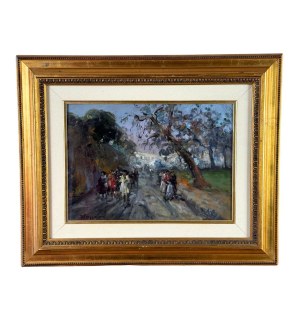 DI MARINO, Street with figures - DI MARINO