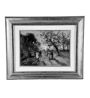 DI MARINO, Street with figures - DI MARINO