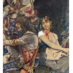 Giuseppe Aureli, The Inn with Figures - Giuseppe Aureli (1858 - 1929)