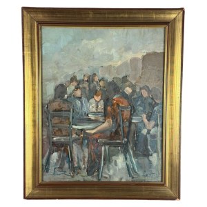 UNIDENTIFIED SIGNATURE, Figures at a table