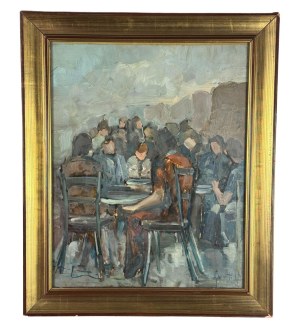 UNIDENTIFIED SIGNATURE, Figures at a table