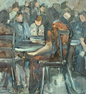UNIDENTIFIED SIGNATURE, Figures at a table