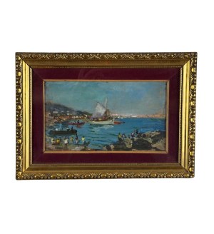 R. CARIGNANI, Neapolitan seascape - R. CARIGNANI