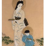 SCUOLA ORIENTALE, Woman in Kimono with Child