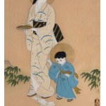SCUOLA ORIENTALE, Woman in Kimono with Child