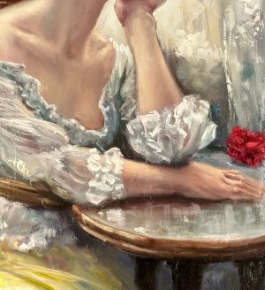 ANONIMO, Portrait of a woman in an interior
