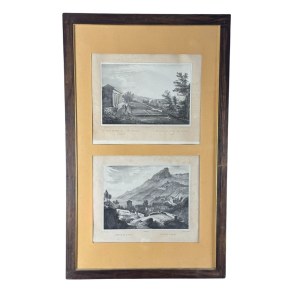 ANONIMO, Naples (the interior part of the Botanical Garden) and View of Vietri