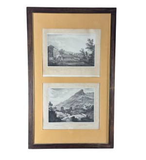 ANONIMO, Naples (the interior part of the Botanical Garden) and View of Vietri