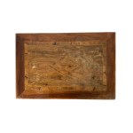 Pair of walnut veneered bedside tables in Louis XVI style