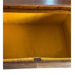 Pair of walnut veneered bedside tables in Louis XVI style