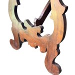 Solid walnut demilune table