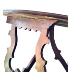 Solid walnut demilune table