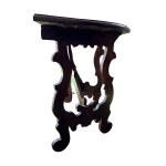 Solid walnut demilune table