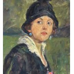 ANONIMO, Portrait of an elegant woman in a garden