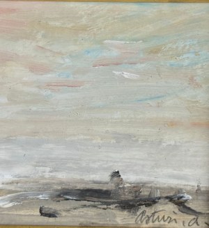 ANTONIO ASTURI, Seaside view with boats - ANTONIO ASTURI