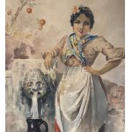 Leonardo De Lisio, Young woman at the fountain - Leonardo De Lisio