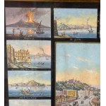 ANONIMO, 17 paintings grouped on a single sheet depicting places in Naples
