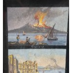ANONIMO, 17 paintings grouped on a single sheet depicting places in Naples