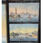 ANONIMO, 17 paintings grouped on a single sheet depicting places in Naples