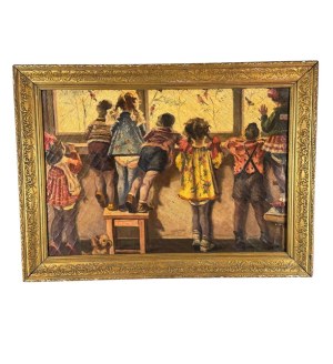 ANONIMO, Group of children at the window