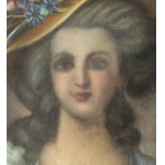 ANONIMO, Portrait of a young woman with a hat