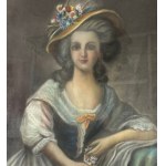 ANONIMO, Portrait of a young woman with a hat