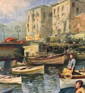 Marino Faliero, Seascape with boats - Marino Faliero