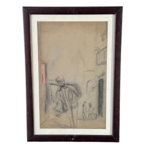 Gennaro Villani, Street with figures - Gennaro Villani