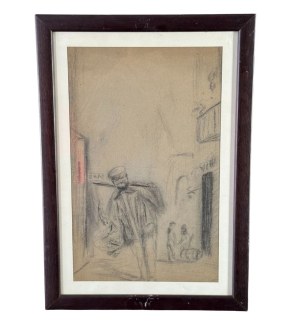 Gennaro Villani, Street with figures - Gennaro Villani